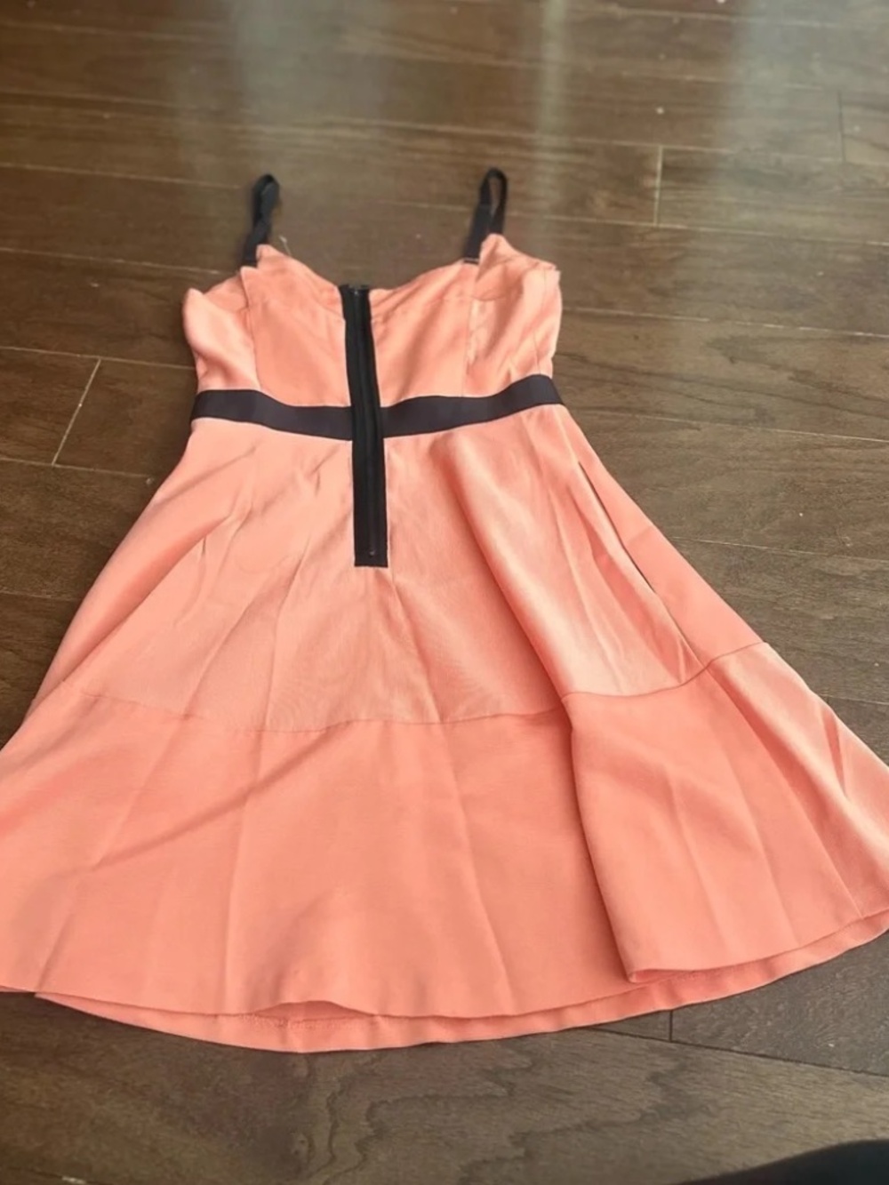 Rachel Rachel Roy Size 4 Peach Adjustable Straps Cocktail Dress lot6369